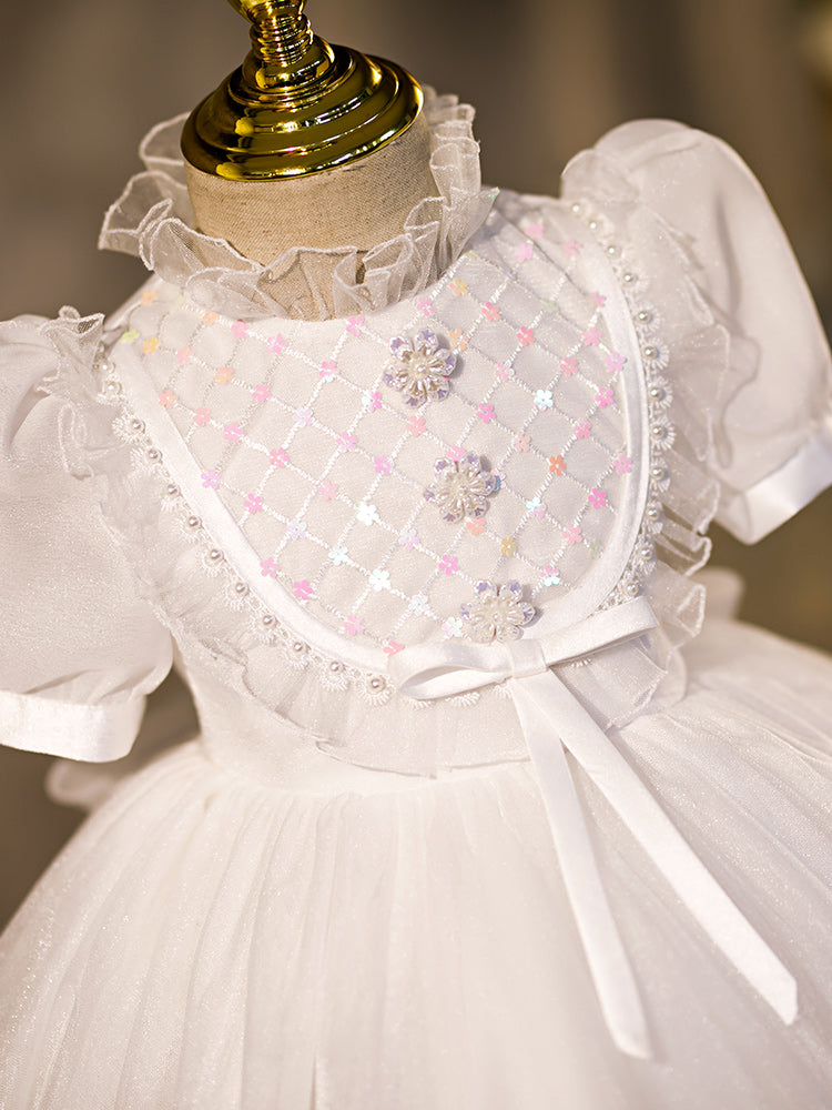 Western Style Little Flower Girl Wedding Dress With Tutu Skirt - Image 4