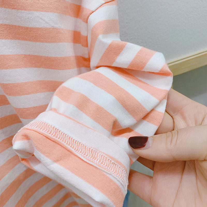 Temperament Striped Bottoming Shirt Tops For Boys And Girls - Image 4