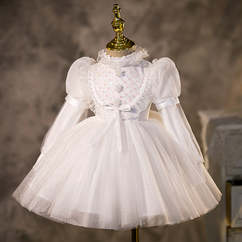Western Style Little Flower Girl Wedding Dress With Tutu Skirt - Image 8