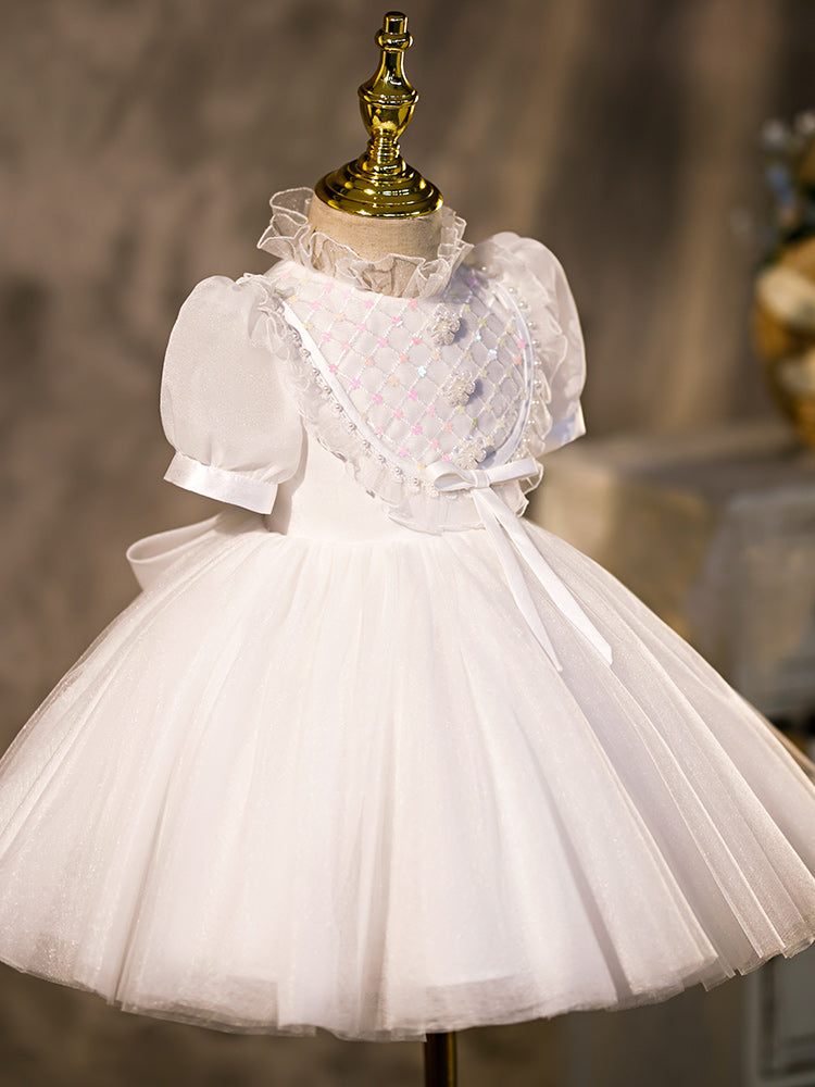 Western Style Little Flower Girl Wedding Dress With Tutu Skirt - Image 7