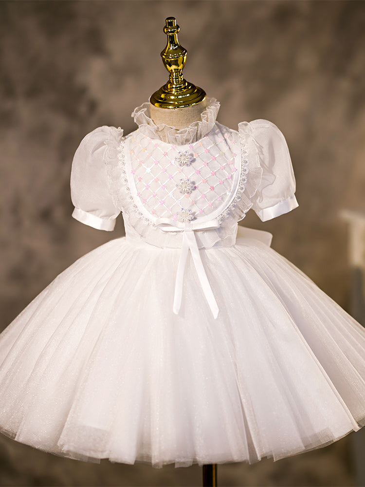 Western Style Little Flower Girl Wedding Dress With Tutu Skirt - Image 3