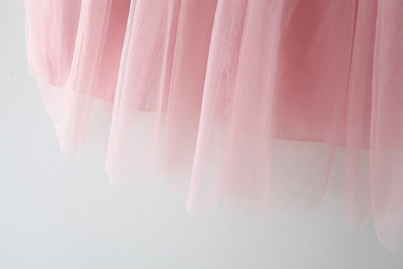Girls' Summer New Floral Mesh Slip Dress - Image 5