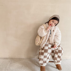Girls' Plush And Thick Down Cotton Jacket