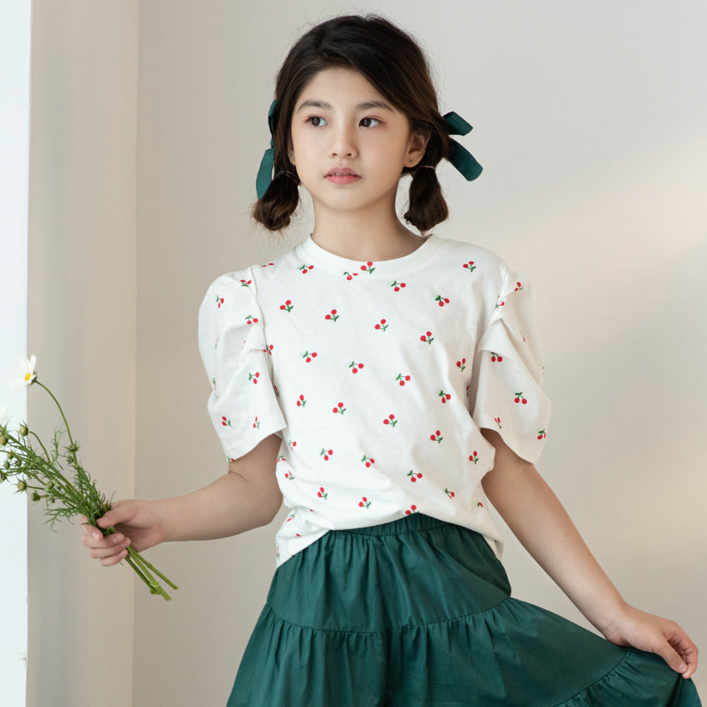Korean Version Of Morandi Culottes Set Women's Big Kids Casual Pants Set - Image 11