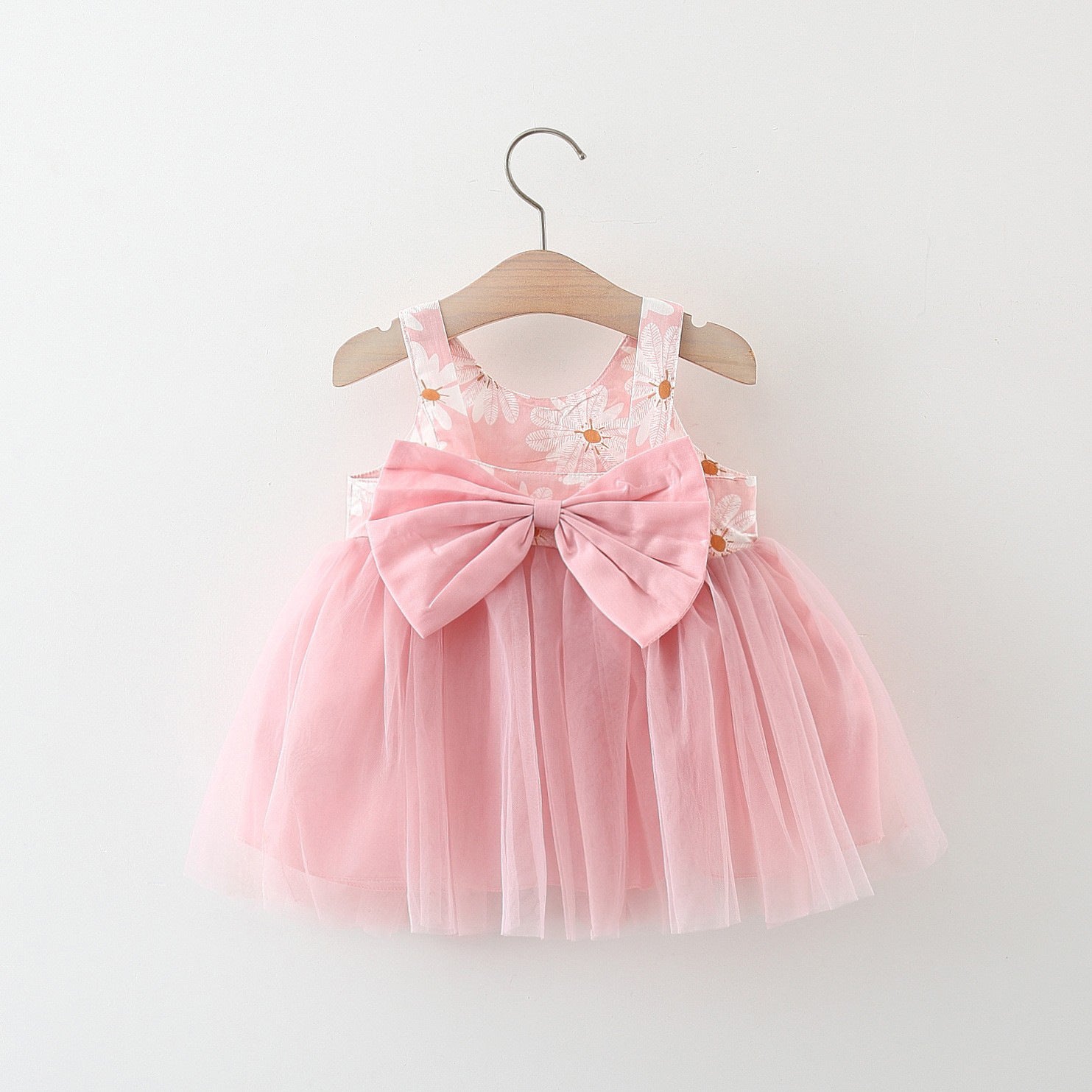 Girls' Summer New Floral Mesh Slip Dress - Image 3